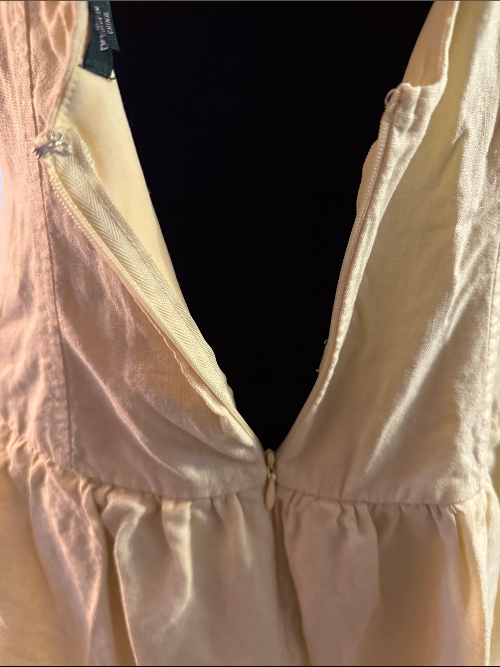 wild fable Cream Button-Front Ruffle-Hem Sundress - Picture 4 of 14